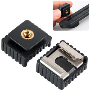 2TRIDENTS 5 Pcs Cold Shoe Mount Adapter with 1/4" Thread Screw for Flash Light Mount Expansion Accessory