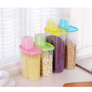 2TRIDENTS Pet Food Storage Container with Pour Spout and Cup - Pet Food Dispenser for Cats Dogs Bird