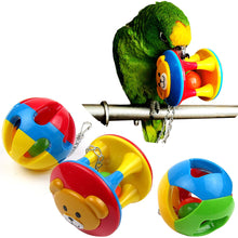 Load image into Gallery viewer, 2TRIDENTS Colorful Parrot Ball Toy Chewing Biting Toy for Birds Hanging Toy Cage Decor Entertainment for Pet