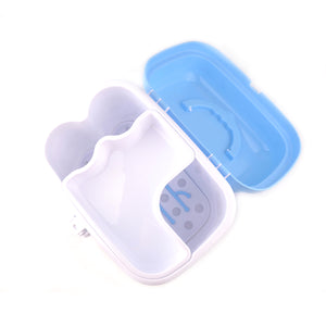 2TRIDENTS Anti-dust Baby Bottle Storage Box Baby Milk Bottle Nipple Drying Rack Nursing Bottle Storage Box (Blue)