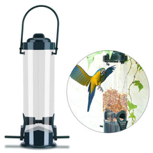 Load image into Gallery viewer, 2TRIDENTS Hard Plastic Outdoor Birdfeeder with Hanger - Hanging Feeders for Finches Bird Seed and More