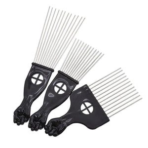 2TRIDENTS 3 Pcs Afro Comb Africa American Pick Comb Hair Styling Beard Hair Fork Comb Stylist (1)