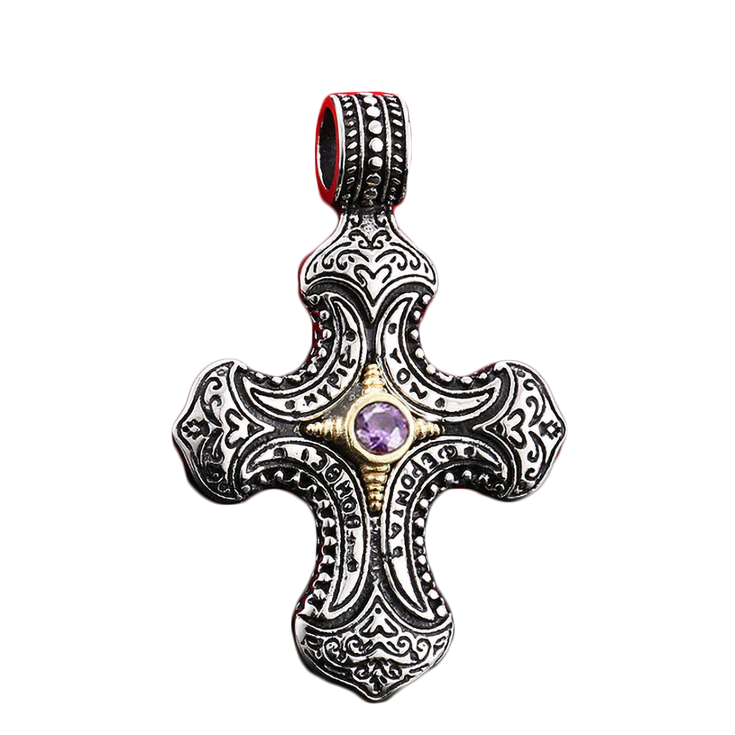 GUNGNEER Stainless Steel Christian Cross Pendant Jesus Jewelry Accessory For Men Women