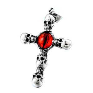 GUNGNEER Stainless Steel Christ Pendant Necklace Cross Jewelry Accessory For Men Women