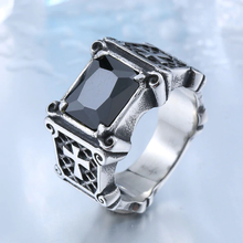 Load image into Gallery viewer, GUNGNEER Stainless Steel God Christ Ring Jesus Cross Jewelry Accessory Gift For Men