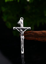 Load image into Gallery viewer, GUNGNEER God Stainless Steel Christ Cross Pendant Necklace Jesus Gift Jewelry For Men
