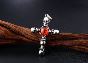 GUNGNEER Stainless Steel Christ Pendant Necklace Cross Jewelry Accessory For Men Women