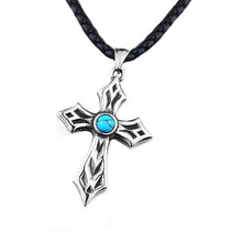 Load image into Gallery viewer, GUNGNEER Cross Pendant Necklace Stainless Steel Christ Jewelry Accessory For Men Women