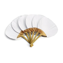 Load image into Gallery viewer, 2TRIDENTS Blank Paper Paddle Fan Round Fan Perfect for Summer Wedding Decoration Party Costume Decor