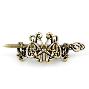 GUNGNEER Celtic Irish Knot Viking Runes Hair Pin Brooch Stick Slide Jewelry Accessories Gift