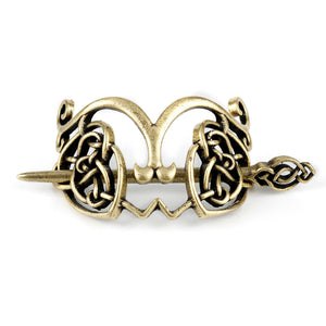 GUNGNEER Celtic Irish Knot Viking Runes Hair Pin Brooch Stick Pendant Necklace Jewelry Set