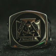 Load image into Gallery viewer, GUNGNEER Skull Masonic Ring Stainless Steel Personal Design Freemaosnry Jewelry For Men
