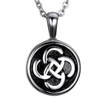 Load image into Gallery viewer, GUNGNEER Stainless Steel Celtic Knot Circle Pendant Necklace Punk Bangle Jewelry Set Men Women