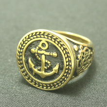 Load image into Gallery viewer, GUNGNEER Stainless Steel Army Navy Anchor Ring US Navy Jewelry Accessory Gift For Men