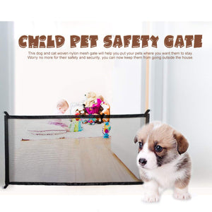 2TRIDENTS Foldable Magic Gate for Dogs Safety Gate Isolation Net Guard for Pets Portable Folding Isolating Net for Pets
