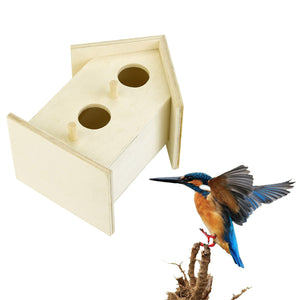 2TRIDENTS Wooden Bird House - Long Lasting and Safe Entertainment Home for Birds - Ideal for Home Decor