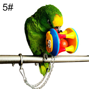 2TRIDENTS Colorful Parrot Ball Toy Chewing Biting Toy for Birds Hanging Toy Cage Decor Entertainment for Pet (1)