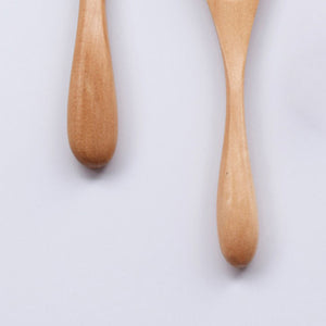 2TRIDENTS Eco-Friendly Wooden Spoon & Fork Set Wooden Flatware Set Non Slip Handle for Kids Essential Utensil Tableware