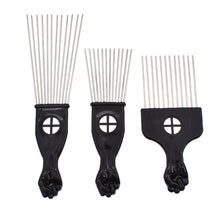 Load image into Gallery viewer, 2TRIDENTS 3 Pcs Afro Comb Africa American Pick Comb Hair Styling Beard Hair Fork Comb Stylist (1)