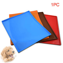 Load image into Gallery viewer, 2TRIDENTS Pet Feeding Mat Spillproof Non Slip Feeding Mat for Dogs and Cats (Blue)