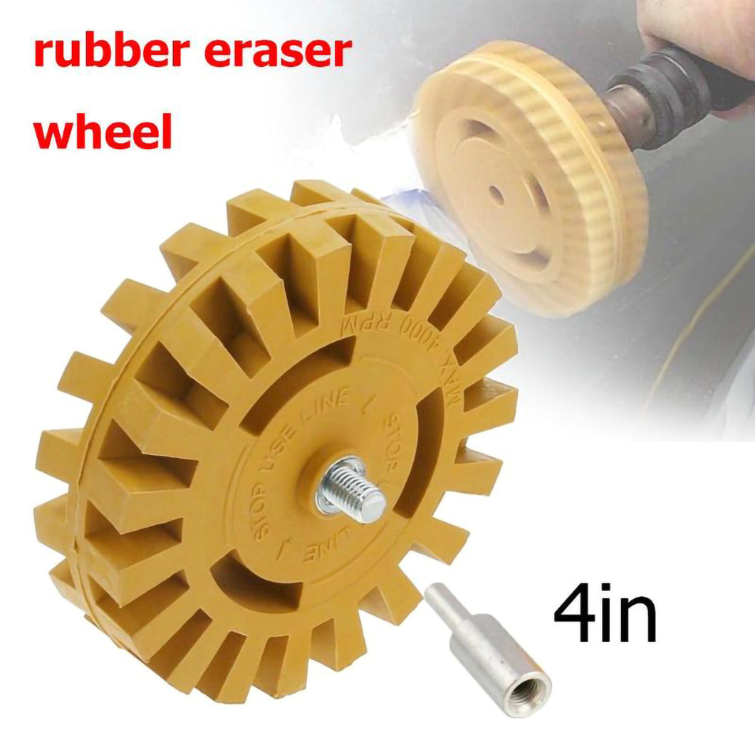 2TRIDENTS Rubber Eraser Wheel for Adhesive, Sticker, Pinstripe, Decal and Graphic Remover
