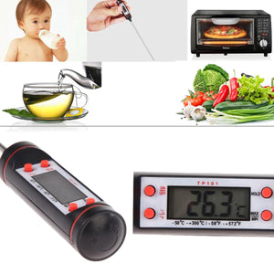 2TRIDENTS Meat Thermometer - Digital Instant Reading Thermometer for Grilling BBQ Smoker Food Cooking (Black)