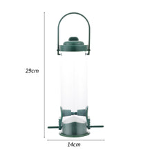 Load image into Gallery viewer, 2TRIDENTS Wild Bird Feeder - Transparent Classic Tube Hanging Feeder for Birds Outdoor Yard Tree Home Decor