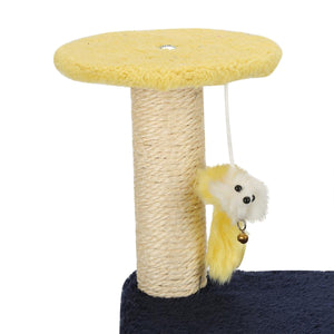 2TRIDENTS 3 Layer Cat Tree Tower with Dangling Toy Tower for Scratching and Climbing Sports for Kittens