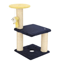 Load image into Gallery viewer, 2TRIDENTS 3 Layer Cat Tree Tower with Dangling Toy Tower for Scratching and Climbing Sports for Kittens