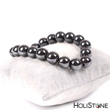 Load image into Gallery viewer, HoliStone Hematite Stone Beads Bracelet ? Anxiety Stress Relief Yoga Beads Bracelets Chakra Healing Crystal Bracelet for Women and Men