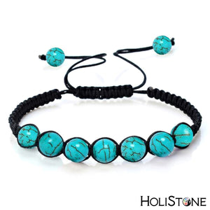 HoliStone Adjustable 6mm Chakra Stone Bracelet ? Reiki Healing Balancing Energy Bracelet for Meditation and Yoga