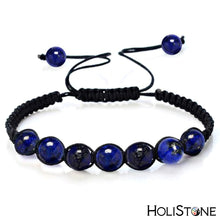 Load image into Gallery viewer, HoliStone Adjustable 6mm Chakra Stone Bracelet ? Reiki Healing Balancing Energy Bracelet for Meditation and Yoga