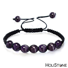 Load image into Gallery viewer, HoliStone Adjustable 6mm Chakra Stone Bracelet ? Reiki Healing Balancing Energy Bracelet for Meditation and Yoga