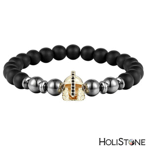 HoliStone 8mm Disco Ball with Stylish Matt Stone Bead Charm Bracelet for Women and Men ? Yoga Meditation Healing Balancing Energy Bracelet