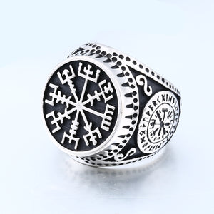 ENXICO Vegvisir The Viking Runic Compass Ring ? 316L Stainless Steel ? Norse Scandinavian Viking Jewelry (10)