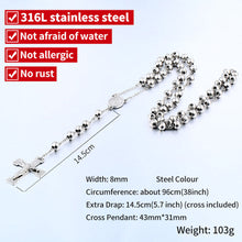 Load image into Gallery viewer, GUNGNEER Stainless Steel Christian Cross Necklace Jesus Pendant Jewelry Accessory For Women