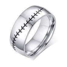 Load image into Gallery viewer, GUNGNEER Stainless Steel Baseball Ring Many Sizes Sports Jewelry Accessory For Men