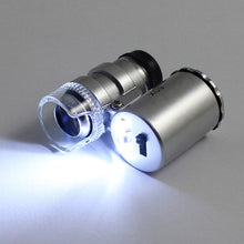 Load image into Gallery viewer, 2TRIDENTS 60X Microscope LED Lamp Lights - Handheld Mini Pocket LED Loupe Magnifier