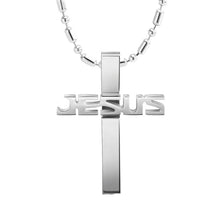 Load image into Gallery viewer, GUNGNEER Stainless Steel Cross Necklace Christian Pendant Jewelry Accessory For Men Women