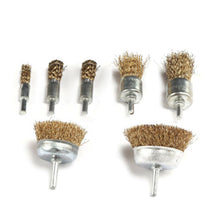 Load image into Gallery viewer, 2TRIDENTS 7Pcs/Set Mini Stainless Steel Wire Brushes Drill For Power Rotary Tools Polishing Buff Effective Cleaning In Hard-to-reach Areas