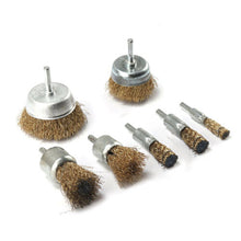 Load image into Gallery viewer, 2TRIDENTS 7Pcs/Set Mini Stainless Steel Wire Brushes Drill For Power Rotary Tools Polishing Buff Effective Cleaning In Hard-to-reach Areas