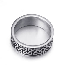 Load image into Gallery viewer, GUNGNEER Stainless Steel Ring Band Stainless Steel Celtic Knot Black Biker Jewelry