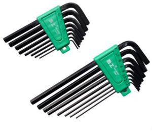 2TRIDENTS Set of 8 Pcs L-Wrench Hex Key Set with Anti Slip Coating - Perfect for Turning Screws Must-have Items (lengthen)