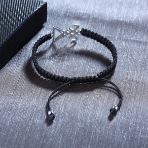 GUNGNEER Black Satan Bracelet Stainless Steel Sigil of Satan Jewelry Accessory For Men Women