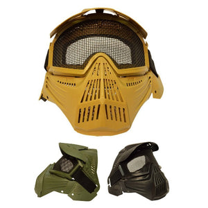 2TRIDENTS Full Face Mask with Safety Metal Mesh Goggles Protection for Hunting, Outdoor Sport, Cycling, Motorcycling, ATV, Jet Skiing, Airsoft, Paintball, CS and More