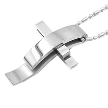 Load image into Gallery viewer, GUNGNEER Stainless Steel Cross Pendant Necklace Jesus Jewelry Accessory For Men Women