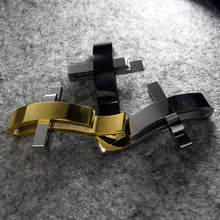 Load image into Gallery viewer, GUNGNEER Men Stainless Steel Bible English Cross Bracelet Pendant Necklace Jesus Jewelry Set