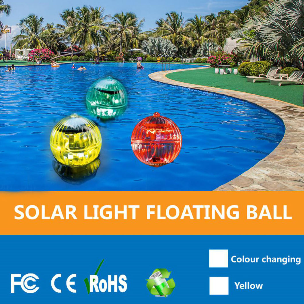 2TRIDENTS Waterproof Ball Shaped Solar Floating Lamp Make Your Garden, Swimming Pool Colorful (Colorful Light)