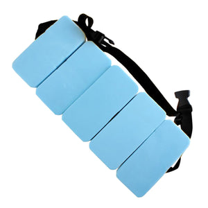 2TRIDENTS Adjustable Swiming Float Belt - Designed for The Beginner - Swim Waist Belt for Kids Adult Swimming Training (Blue White)