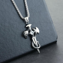 Load image into Gallery viewer, GUNGNEER Stainless Steel God Cross Necklace Christian Pendant Jewelry Gift For Men Women
